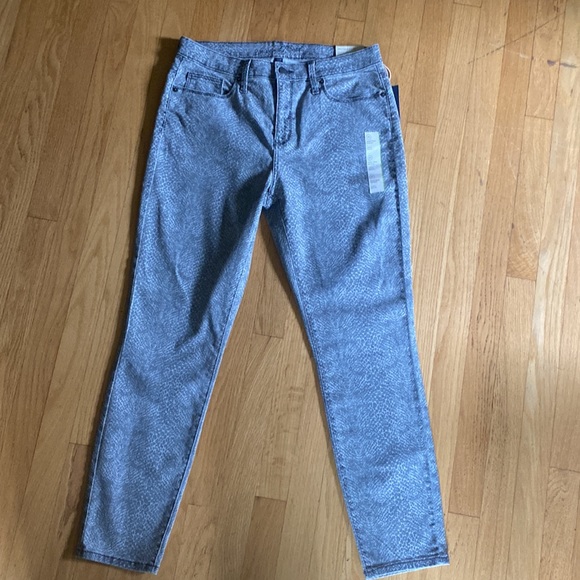 Universal Threads High Rise Skinny Jeans Gray Animal Print sz 12 - Picture 4 of 11